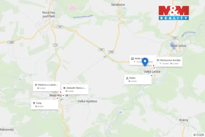 Prodej pozemku pro bydlení, Velká Lečice, 1214 m2