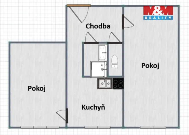 Pronájem bytu 2+1, Vamberk, Jiráskova, 47 m2