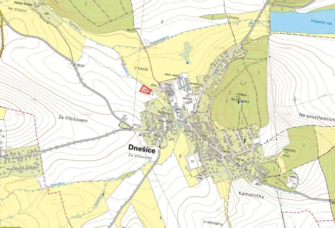 Prodej pole, Dnešice, 2848 m2