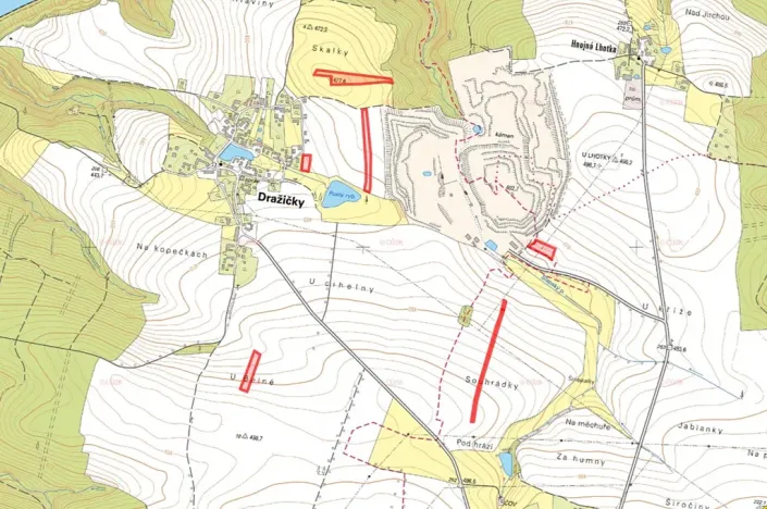 Prodej pole, Dražičky, 25490 m2