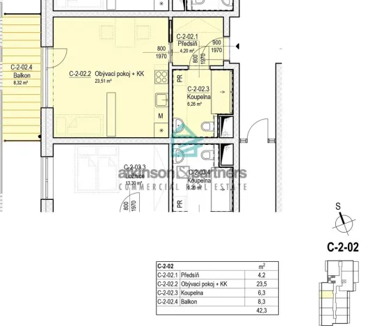 Prodej bytu 1+kk, Hluboká nad Vltavou, 42 m2