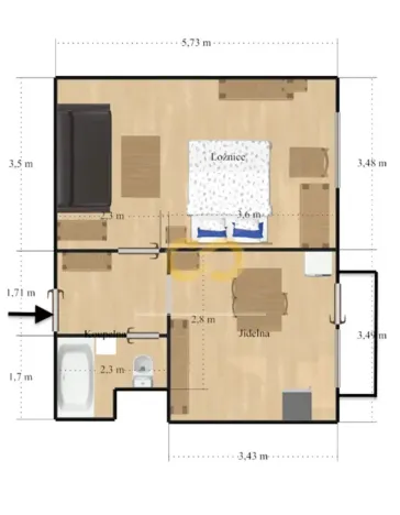 Prodej bytu 1+1, Větřní, Šumavská, 40 m2