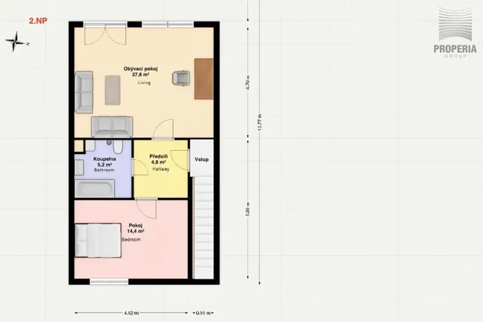 Prodej bytu 2+kk, Slavkov u Brna, Bučovická, 52 m2