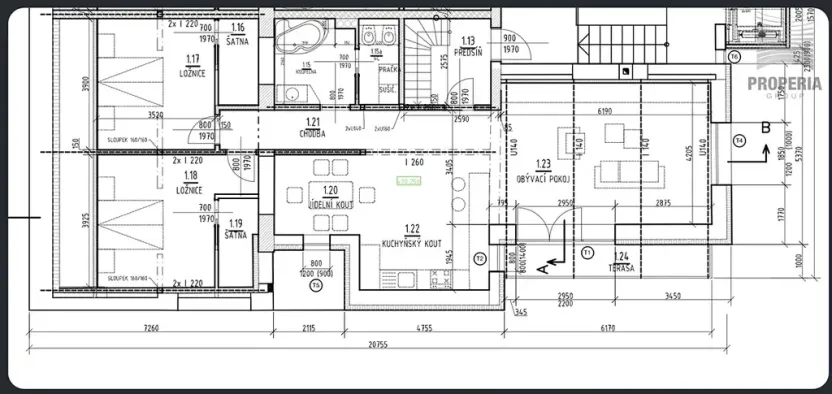 Prodej bytu 5+kk, Brno, Bezručova, 158 m2