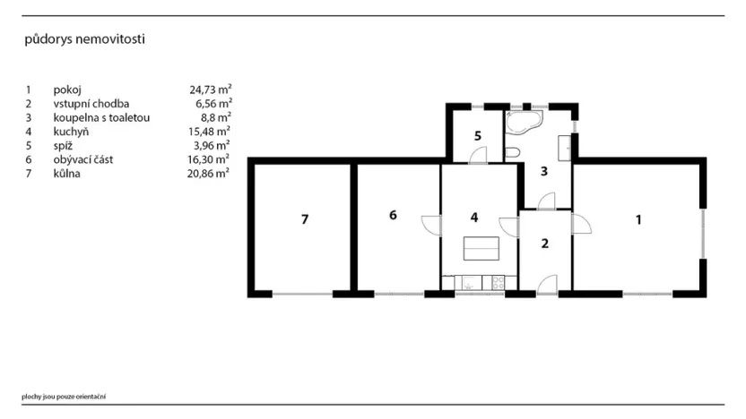 Prodej rodinného domu, Žlebské Chvalovice, 76 m2