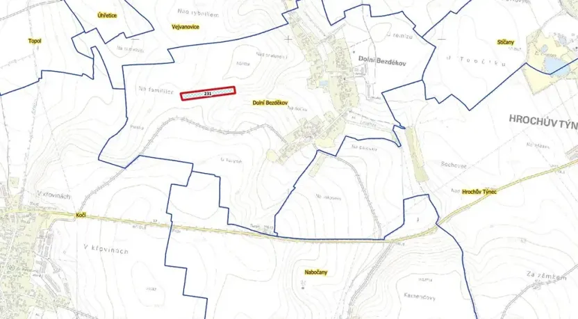 Prodej pole, Dolní Bezděkov, 7705 m2