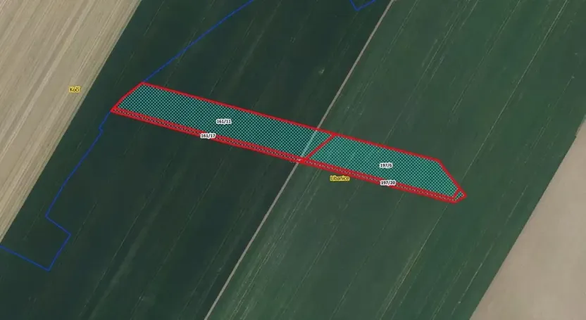 Prodej podílu pole, Honbice, 3650 m2