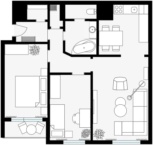 Prodej bytu 3+1, Praha - Petrovice, Rezlerova, 69 m2