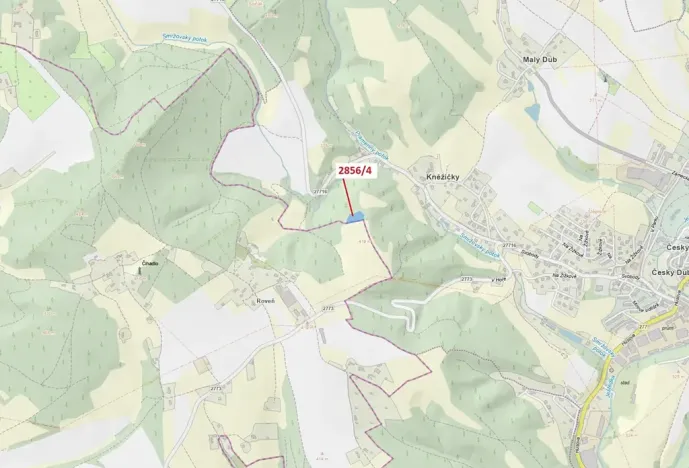 Dražba lesa, Český Dub, 2709 m2