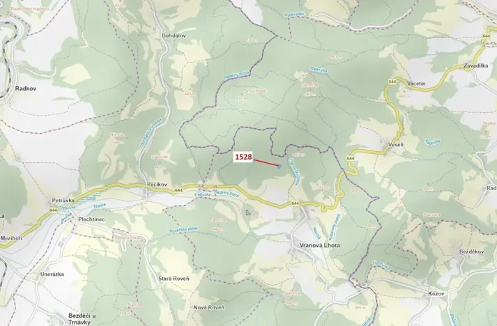 Dražba lesa, Vranová Lhota, 5323 m2