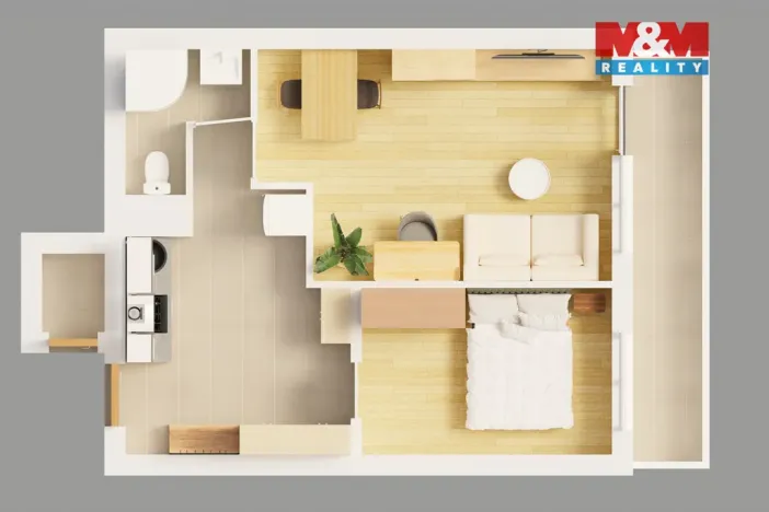 Pronájem bytu 2+kk, Odolena Voda, V Malém háji, 40 m2