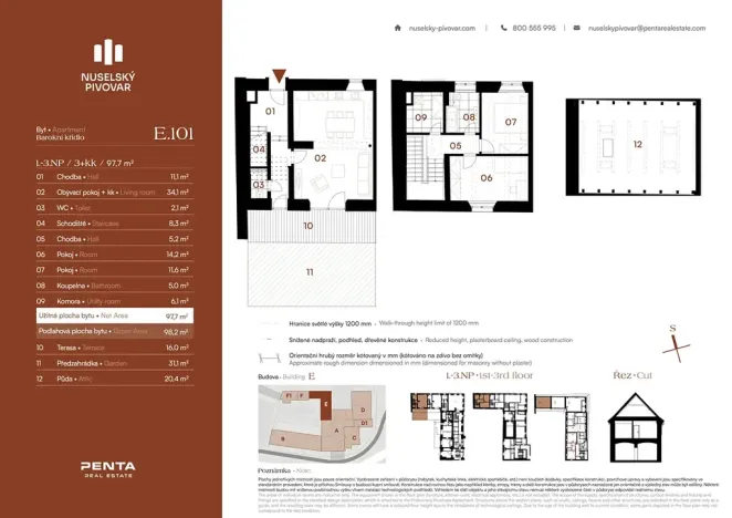 Prodej bytu 3+kk, Praha - Nusle, Bělehradská, 97 m2