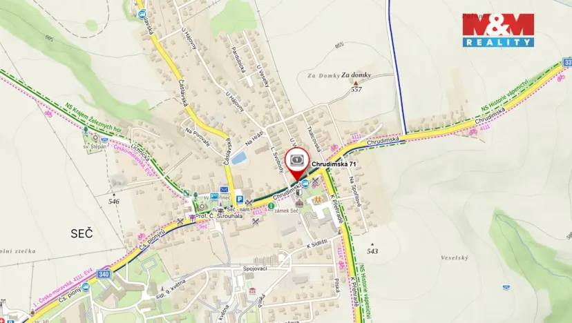 Pronájem bytu 1+kk, Seč, Chrudimská, 28 m2