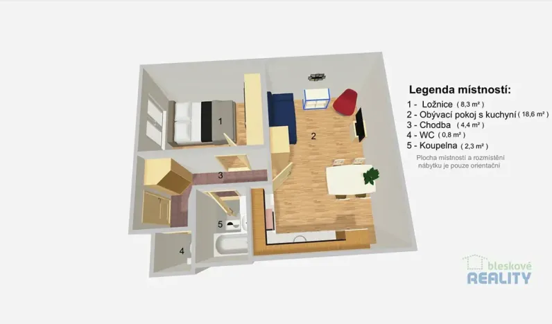 Pronájem bytu 2+kk, Praha - Břevnov, Dusíkova, 34 m2