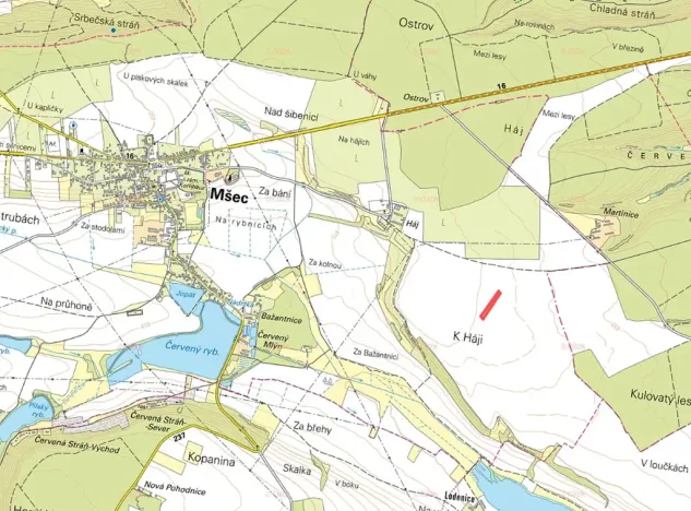 Prodej pole, Mšec, 5119 m2