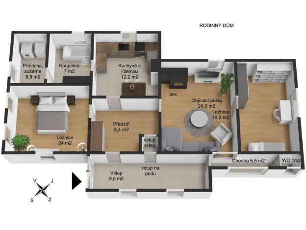 Prodej rodinného domu, Popovice - Kondratice, 718 m2