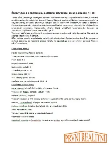 Prodej rodinného domu, Uherský Brod, Třešňová, 120 m2