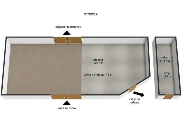 Prodej zemědělské usedlosti, Popovice, 718 m2