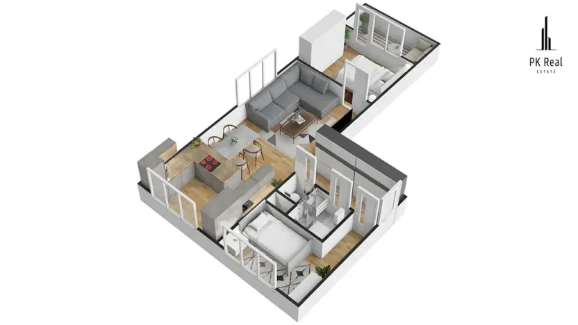 Pronájem bytu 3+kk, Brno, Merhautova, 55 m2