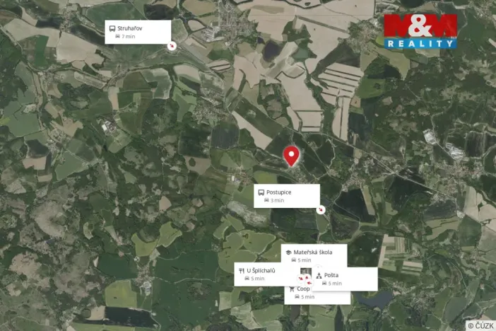 Prodej pozemku pro bydlení, Postupice, 969 m2