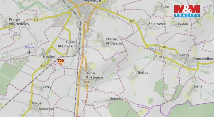 Prodej pole, Přerov, 2517 m2