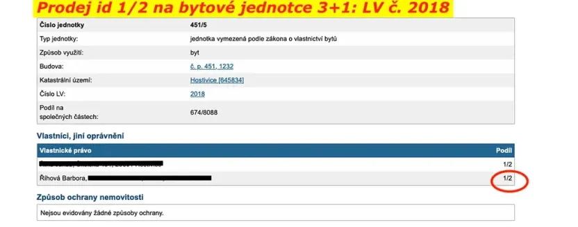 Prodej podílu bytu 3+1, Hostivice, Školská, 61 m2
