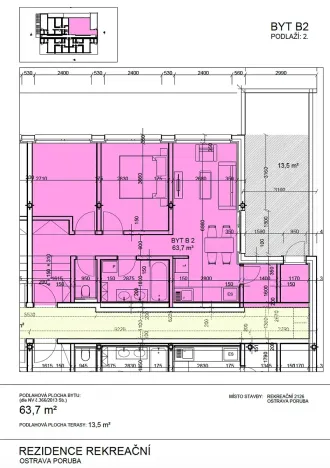 Prodej bytu 3+kk, Ostrava, Rekreační, 58 m2