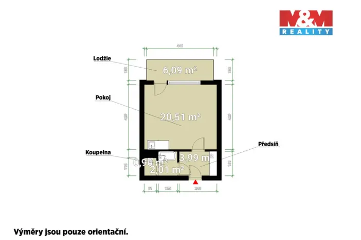 Prodej bytu 1+kk, Plzeň - Bolevec, Nýřanská, 27 m2