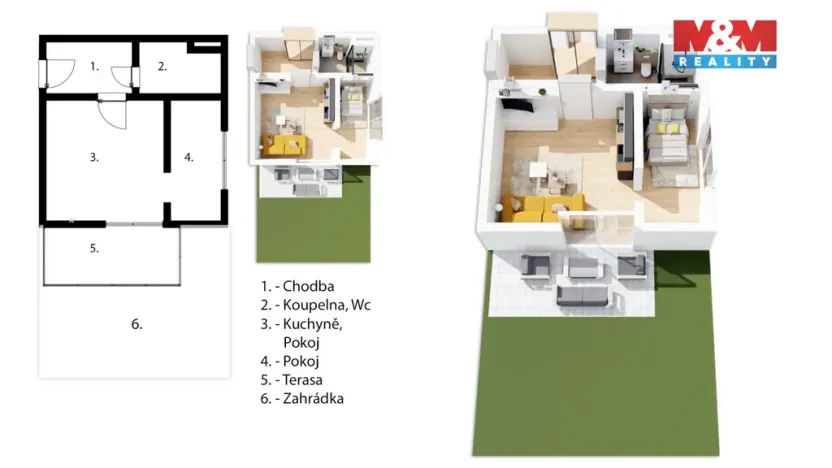 Prodej bytu 1+kk, Praha, Pekařova, 30 m2