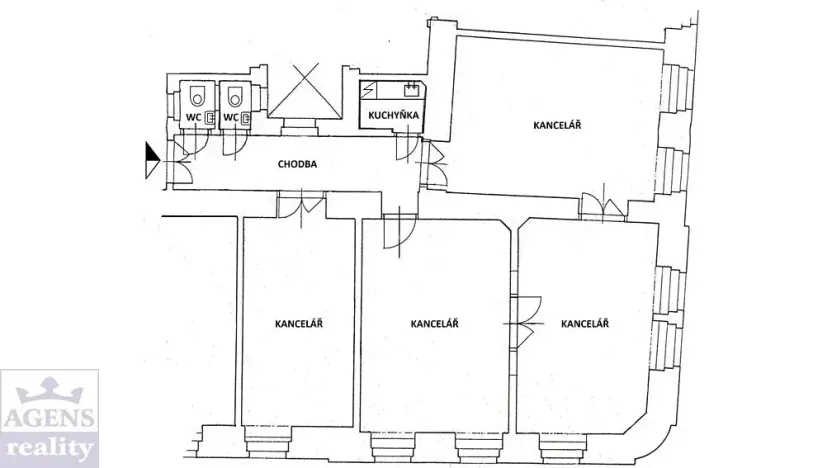 Pronájem kanceláře, Praha - Nové Město, Fügnerovo náměstí, 110 m2