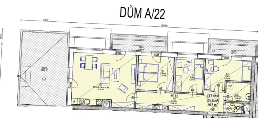 Prodej bytu 4+kk, Brno, Chvalovka, 92 m2