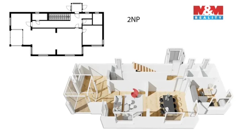 Prodej rodinného domu, Mnichovice - Božkov, Nad rybníkem, 312 m2