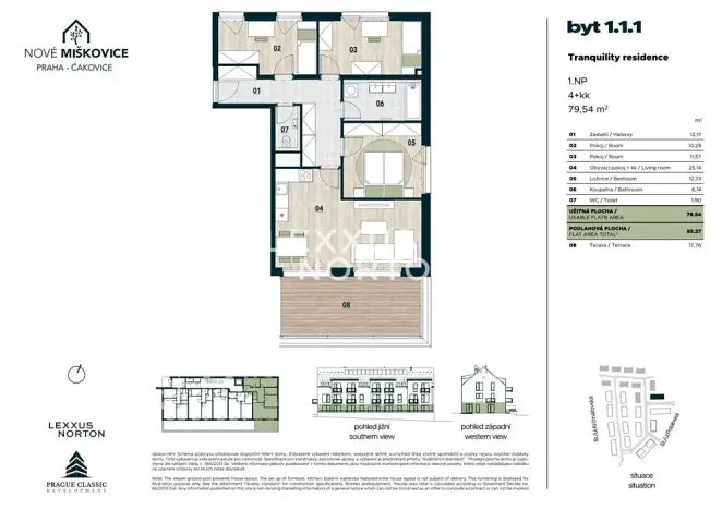 Prodej bytu 4+kk, Praha - Miškovice, Polabská, 80 m2