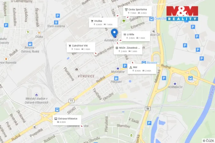 Pronájem kanceláře, Ostrava - Vítkovice, Erbenova, 182 m2