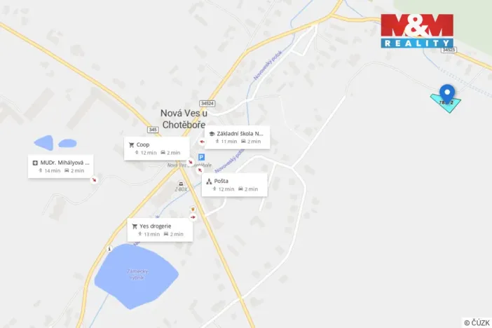 Prodej pozemku pro bydlení, Nová Ves u Chotěboře, 791 m2