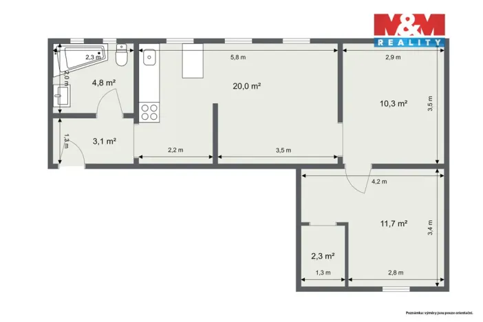 Prodej bytu 3+kk, Karlovy Vary - Rybáře, Borová, 43 m2