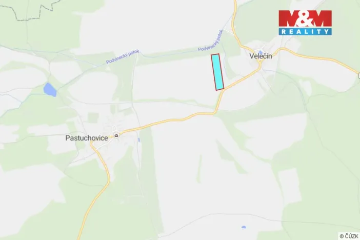 Prodej pole, Velečín, 17403 m2