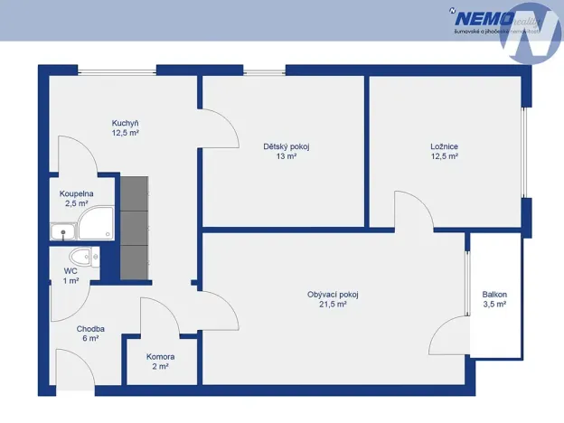 Pronájem bytu 3+1, Prachatice, Česká, 74 m2