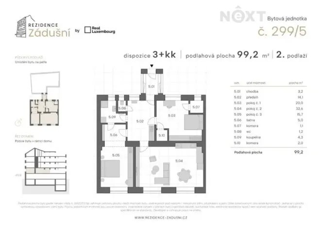 Prodej bytu 3+kk, Kladno, Zádušní, 99 m2