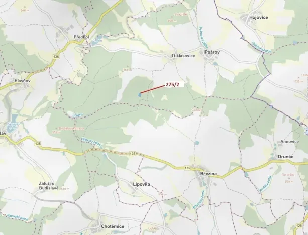 Dražba lesa, Psárov, 4568 m2