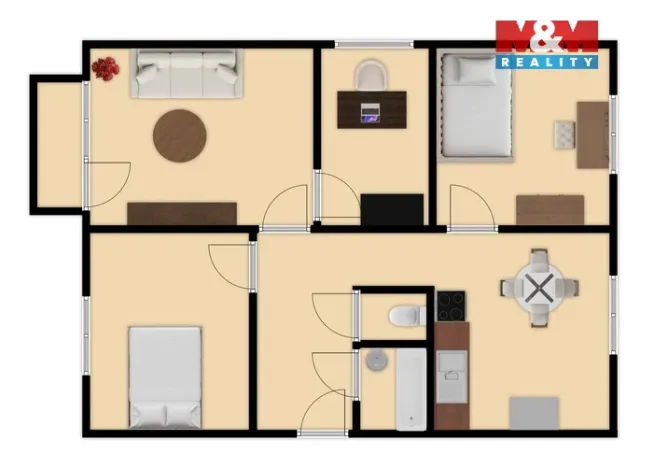 Prodej bytu 4+1, Meziměstí, 5. května, 77 m2