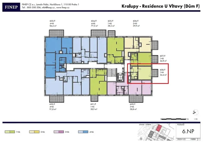 Prodej bytu 1+kk, Kralupy nad Vltavou, Žižkova, 24 m2