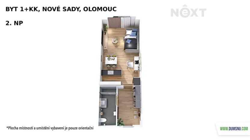 Pronájem bytu 1+kk, Olomouc, Věry Pánkové, 36 m2