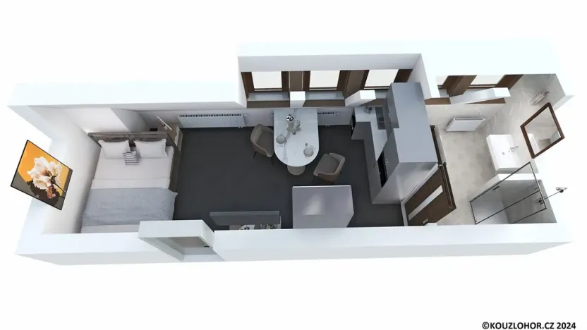 Prodej bytu 1+kk, Janov nad Nisou - Hrabětice, 24 m2