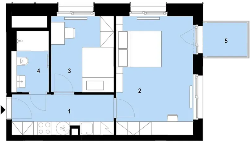 Prodej bytu 2+1, Brno, Plynárenská, 41 m2