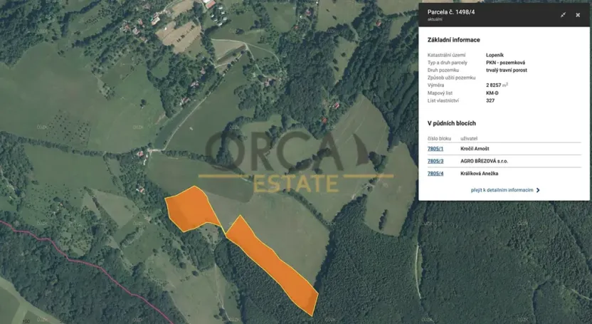Prodej pole, Lopeník, 1413 m2