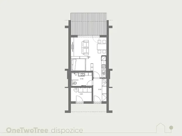 Prodej bytu 1+kk, Skuhrov, 34 m2