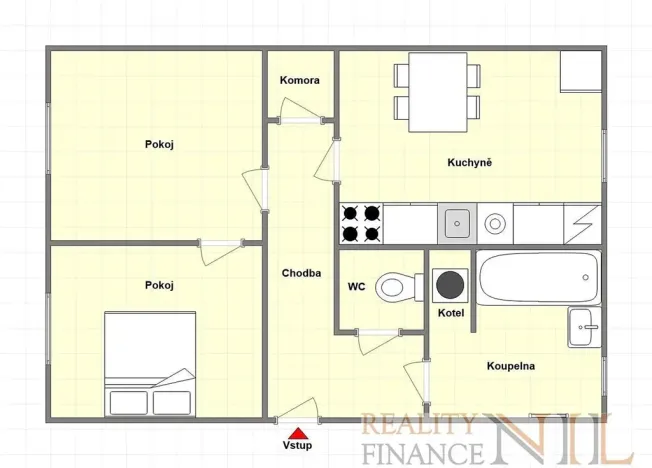 Pronájem bytu 2+1, Plzeň, České údolí, 63 m2