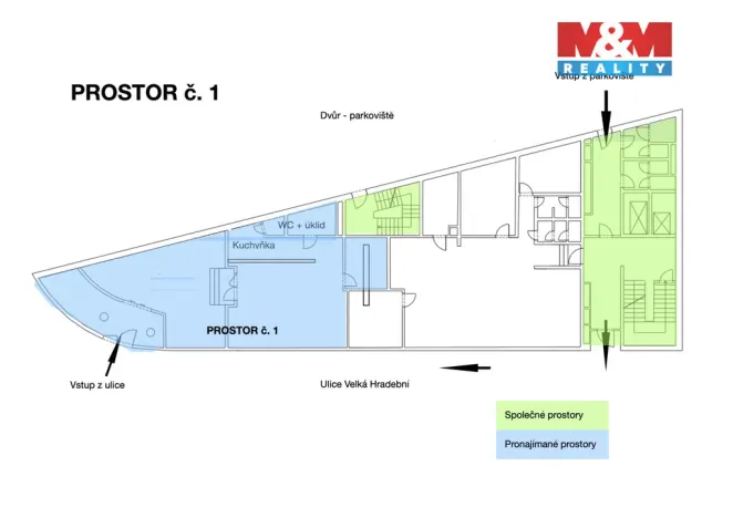 Pronájem obchodního prostoru, Ústí nad Labem - Ústí nad Labem-centrum, Velká Hradební, 280 m2