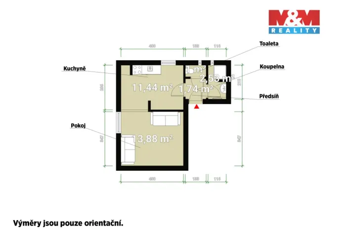 Prodej bytu 1+kk, Kašperské Hory, Klostermannova, 33 m2
